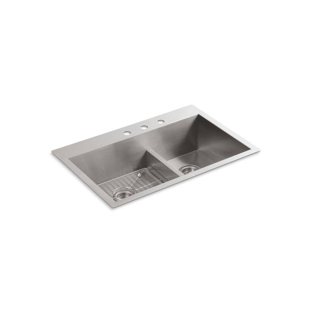 UPC 885612021649 product image for Vault 33 in. Drop-in/Undermount Double Bowl Stainless Steel Kitchen Sink | upcitemdb.com