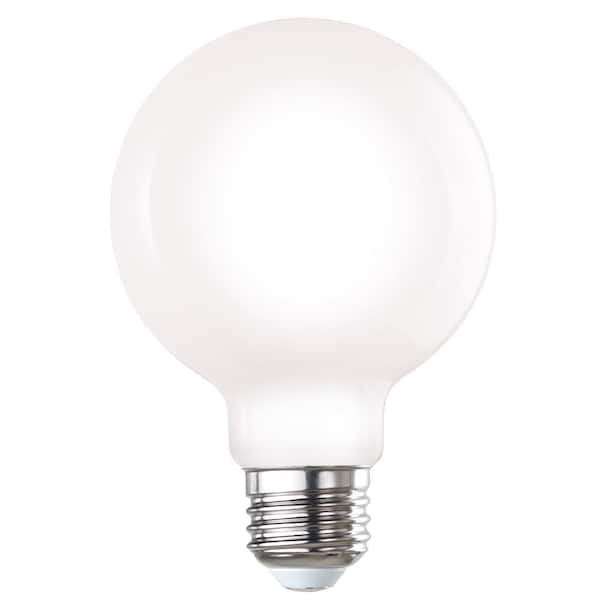 60-Watt Equivalent Dimmable Milky Filament G25 Medium E26 LED Light Bulb, 4000K (8-Pack)
