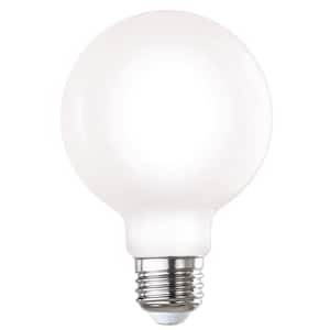60-Watt Equivalent Dimmable Milky Filament G25 Medium E26 LED Light Bulb, 2700K (8-Pack)