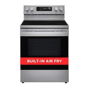 30 in. 6.3 cu. ft. Smart Wi-Fi Enabled Fan Convection Electric Range Oven with AirFry and EasyClean in. Stainless Steel