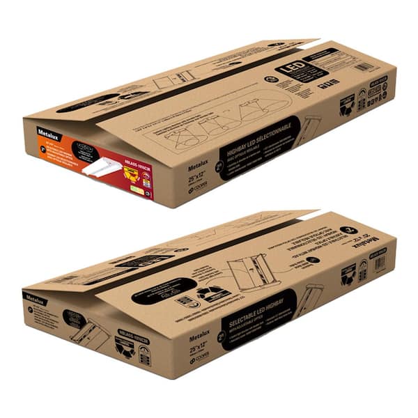 2 ft. 250-Watt Equivalent LED Highbay with Adjustable Optics, Selectable 10K/12K/16K Lumens and 3500/4000/5000 Sel CCT