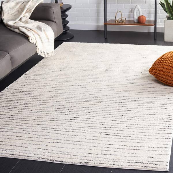 Melody 3 ft. x 5 ft. Ivory/Black Striped Area Rug