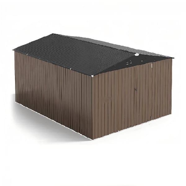 10 ft. W x 14 ft. D Outdoor Metal Shed Storage with Updated Frame Structure and Lockable Doors (140 Sq. Ft）