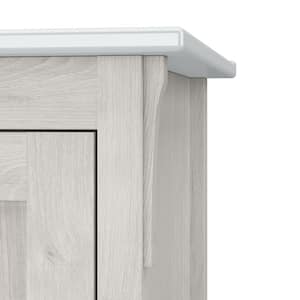 Salinas 24.21 in. W x 18.31 in. D x 34.06 in. H Single Sink Bath Vanity in Linen White Oak with White Wood Top