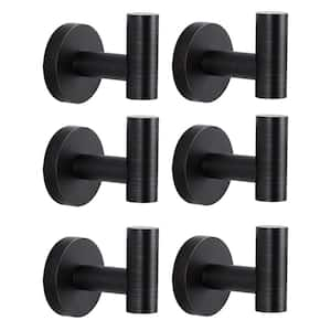 Oil Rubbed Bronze J-Hook Wall Mounted Bathroom Robe/Towel Hook in Stainless Steel (6-Pack)