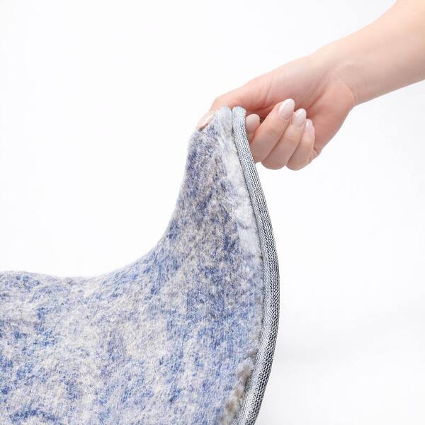 Dream Shag Premium Machine Washable Abstract ADS553 Blue 10 ft. x 14 ft. Area Rug
