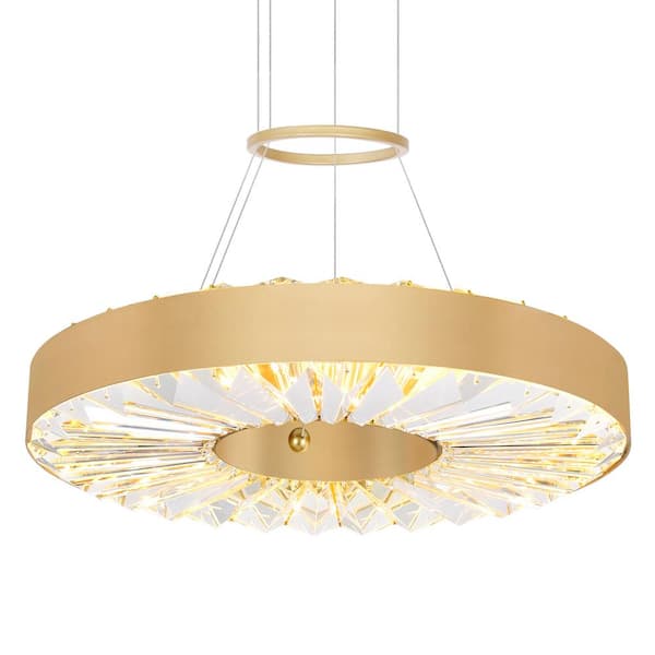 Bjoux 1 Light Integrated LED Chandelier With Sun Gold Finish