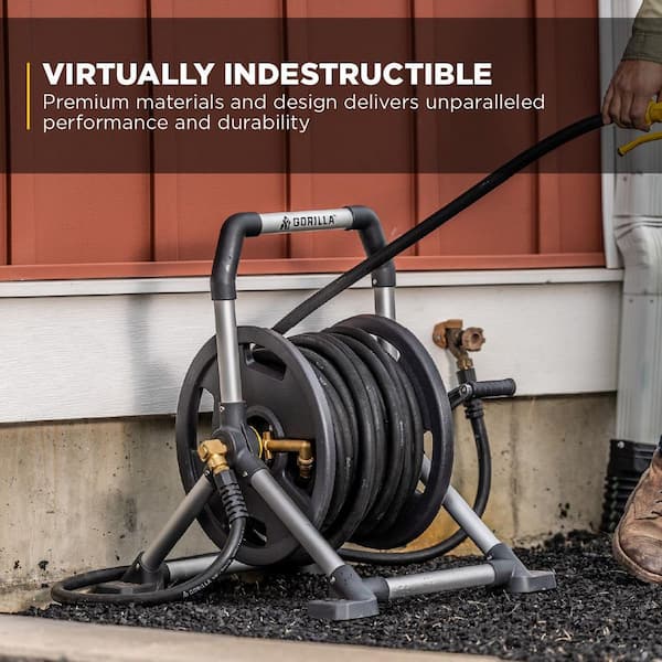 Gorilla 150 ft. Aluminum Zero Rust Hose Reel GRS-150H - The Home Depot