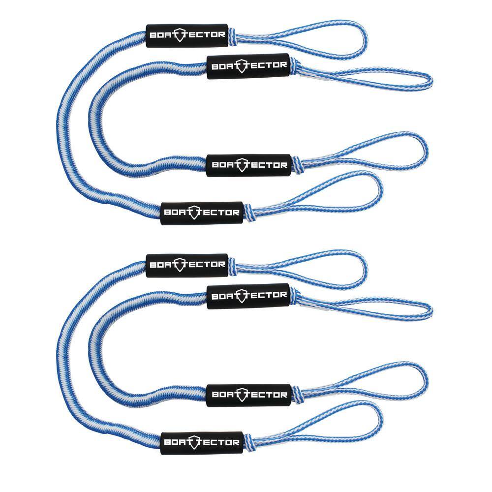 Extreme Max 3006.6779 PWC 7' Dock Line with Stainless Steel Snap Hook -  Value 2-Pack