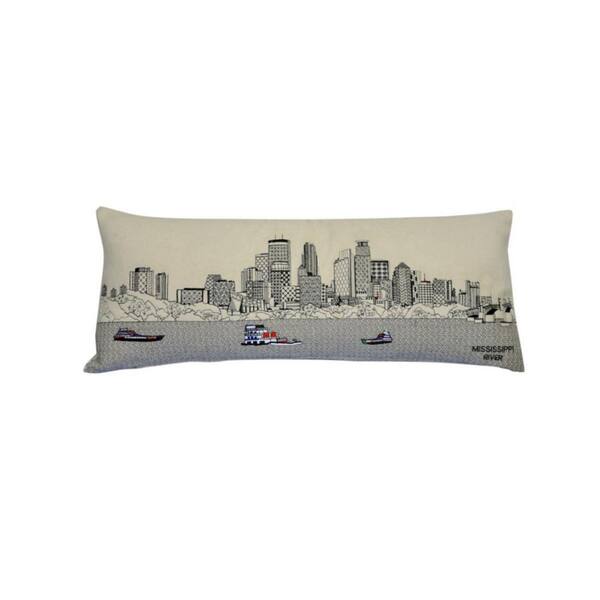 HomeRoots Cream Solid Polyester 14 in. x 35 in. Throw Pillow