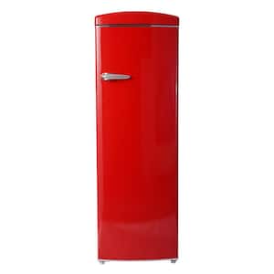 24 in. 11 cu. ft. 110V Frost Free Eco R600a Classic Retro Refrigerator in Red