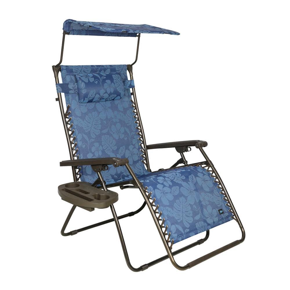 BLISS HAMMOCKS 33 in. W XL Zero Gravity Chair with Adjustable Canopy