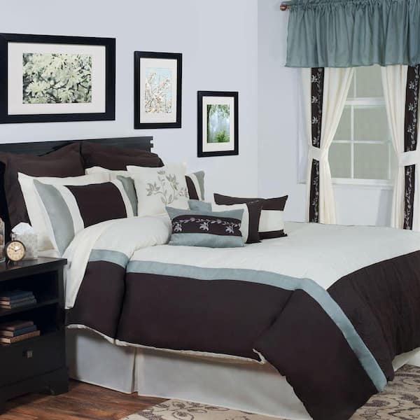 Lavish Home Annette 25-Piece Cream King Comforter Set