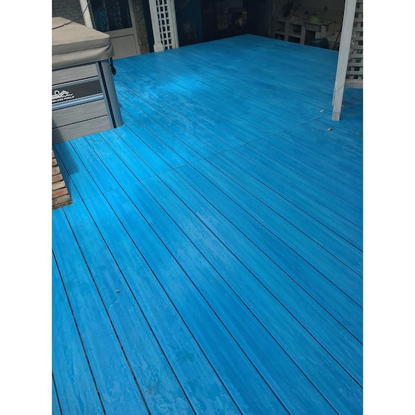 UltraShield Naturale Magellan 1 in. x 6 in. x 8 ft. Caribbean Blue Solid with Groove Composite Decking Board