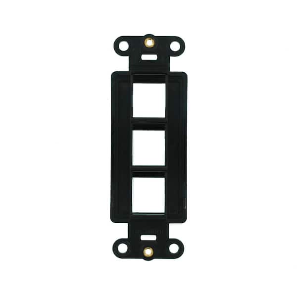 Leviton 1 Gang Decora Quickport 3 Port Insert In Black 41643 E - 3 Port Decora Wall Plate Insert Leviton 1 Gang Decora Quickport 3 Port Insert In Black 41643 E - 3 Port Decora Wall Plate Insert