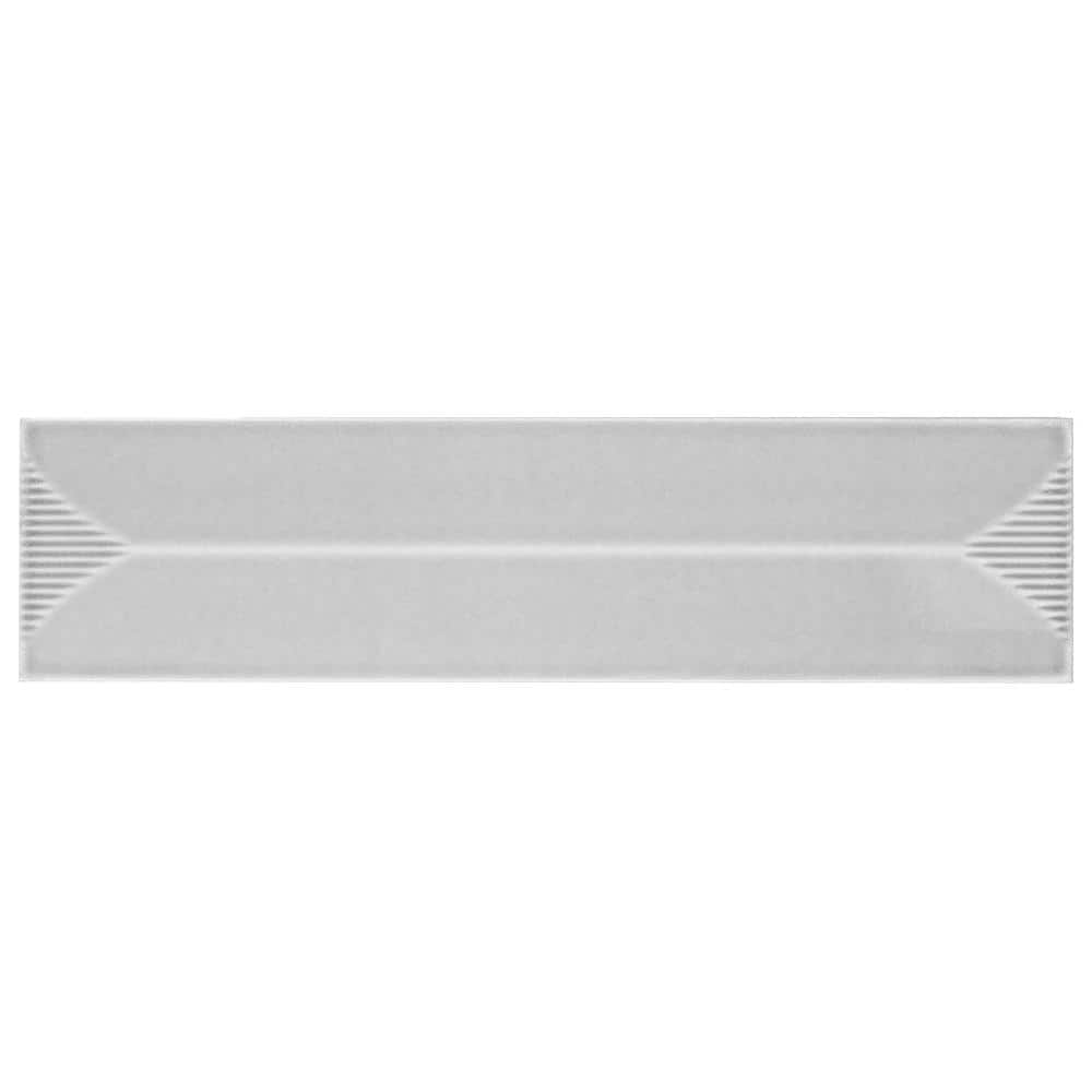 Gray Glazed Ceramic Subway Wall Tile 4.43'' W x 17.62'' L
