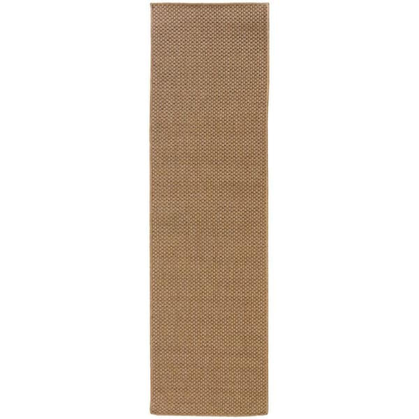 Sanibel Natural 2 ft. x 8 ft. Indoor/Outdoor Patio Runner Rug