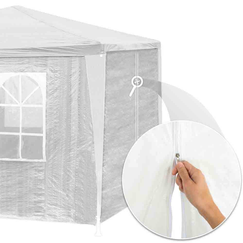White 10'x30' Outdoor Wedding Party Canopy Tent with Removable Sidewalls