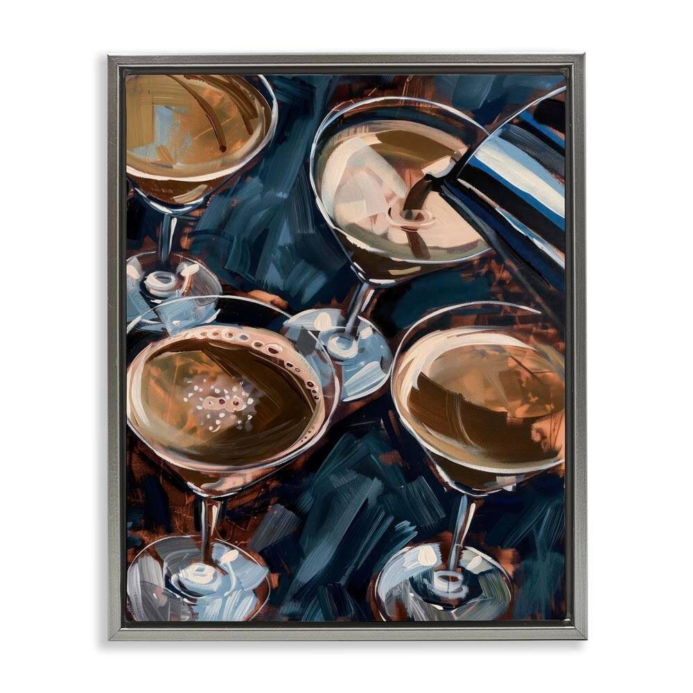 Pouring Espresso Martini by LSR Design Studio Gray Floater Frame Food Graphic Art Print 21 in. x 17 in. price history on PriceWatchPro