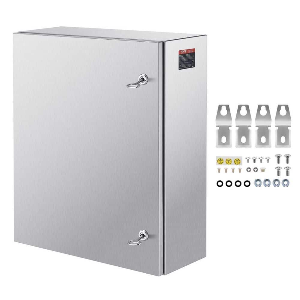 Steel Electrical Box, 24 x 20 x 8 in., 304 Electrical Enclosure Box, Mounting Plate Hinges Lock, IP66 Waterproof price history on PriceWatchPro