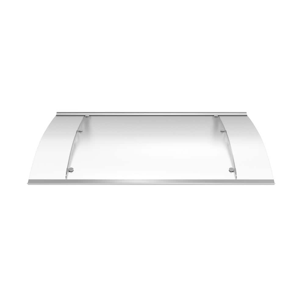 Frosted Polycarbonate Door and Window Awning with Aluminum Brackets