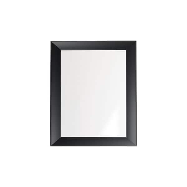 BrandtWorks 27 in. W x 32 in. H Modern Gallery Black Wall Mirror