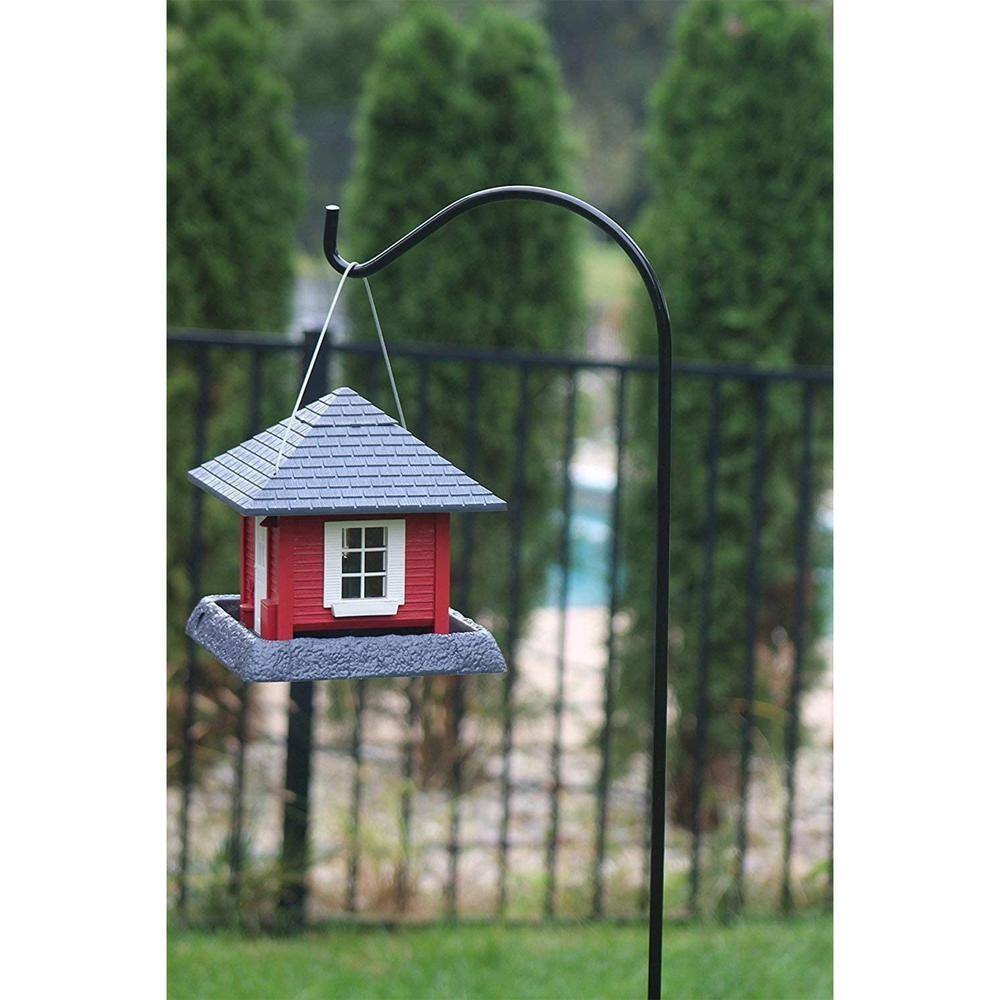 Ashman Black 65-Inch Steel Shepherd Hook for Outdoor Decor, 4 Pack