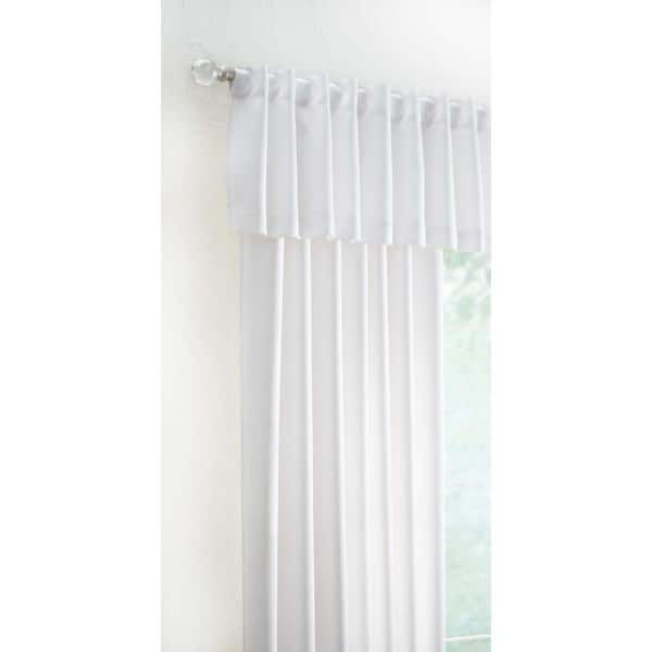 Home Decorators Collection 15 in. L Monaco Lined Polyester Valance in White