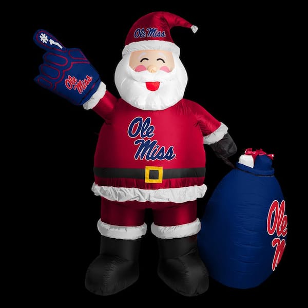 logobrands 7 ft. Ole Miss Santa Clause Yard Inflatable