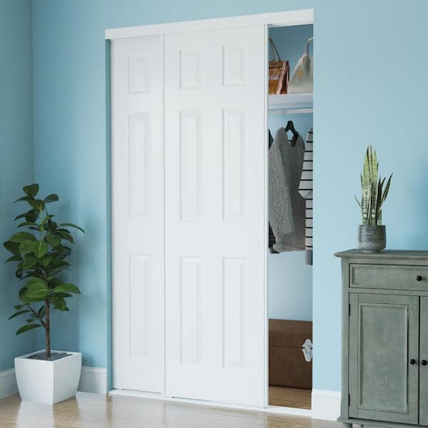 Paneled Manufactured Wood Prefinished Sliding Closet Door 