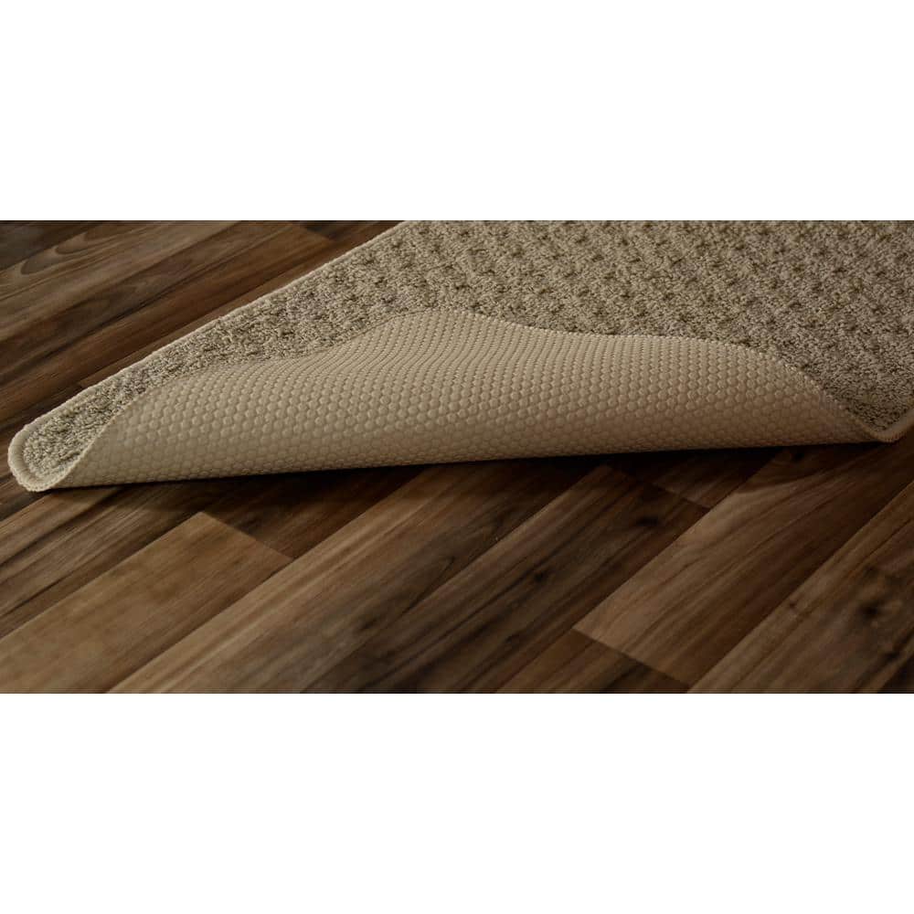 Tan Tufted Synthetic Square Rug, 18" x 30"