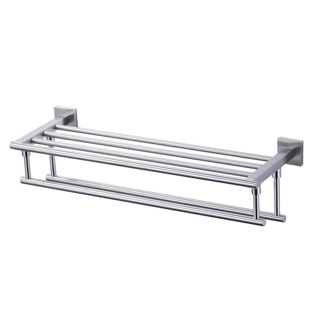 24 in. Wall Mounted Double Towel Bar in Brushed Nickel price history on PriceWatchPro