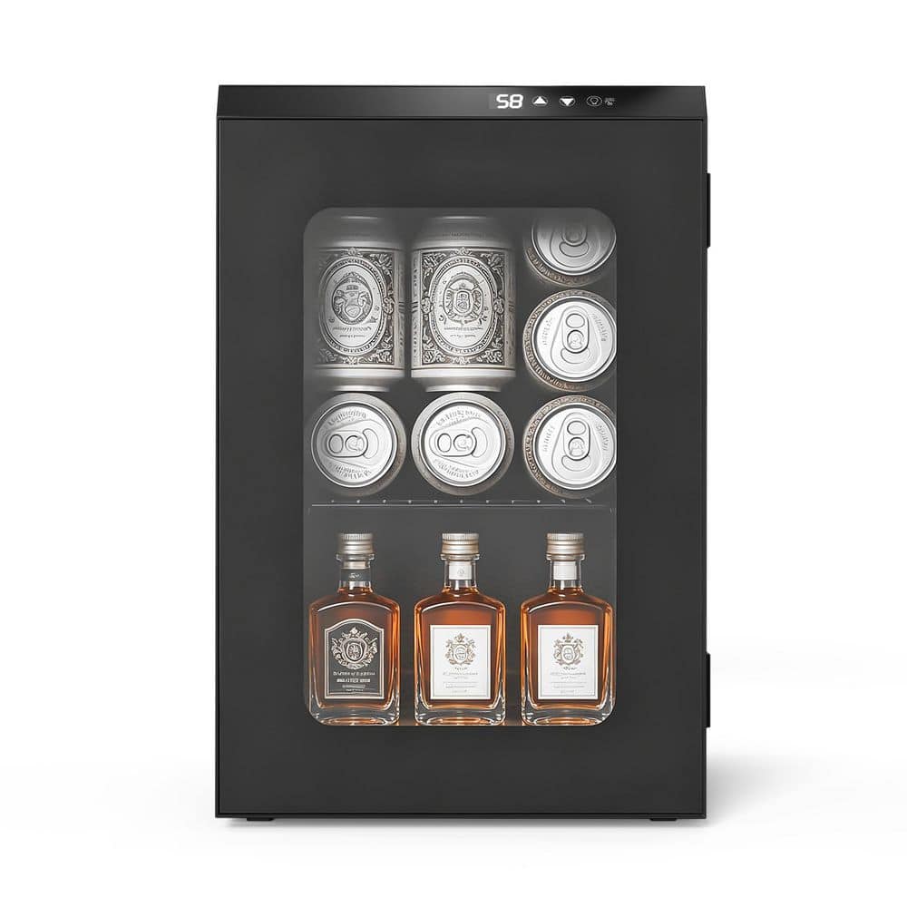 11 in. Single zone 24-Cans Beverage Cooler Mini Fridge for Home/Office/Bar in Black price history on PriceWatchPro