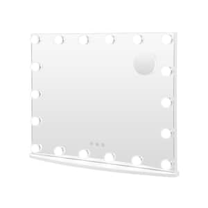 24.5 in. W x 20.5 in. H Vanity Mirror with Lights 3-Color Lighting Modes Tabletop and Wall-Mounted