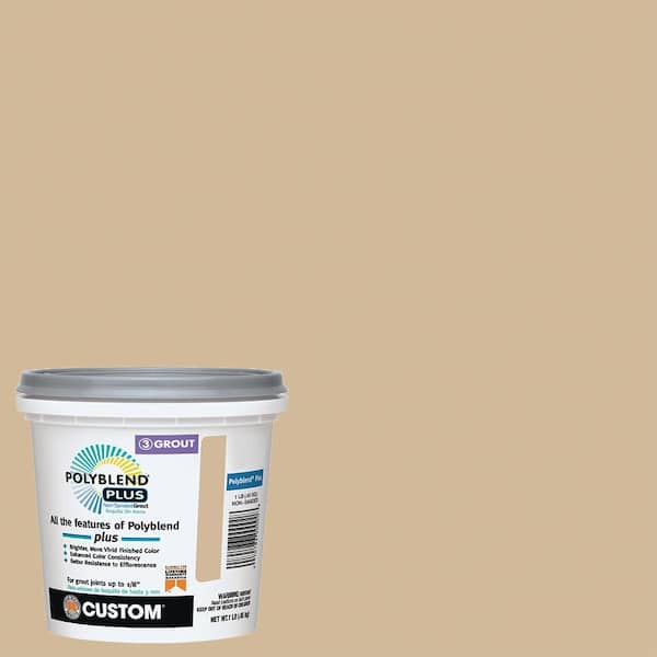 Custom Building Products Polyblend Plus #122 Linen 1 lb. Unsanded Grout