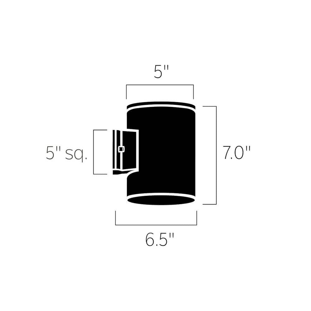 Modern Black Aluminum Cylinder LED Wall Sconce