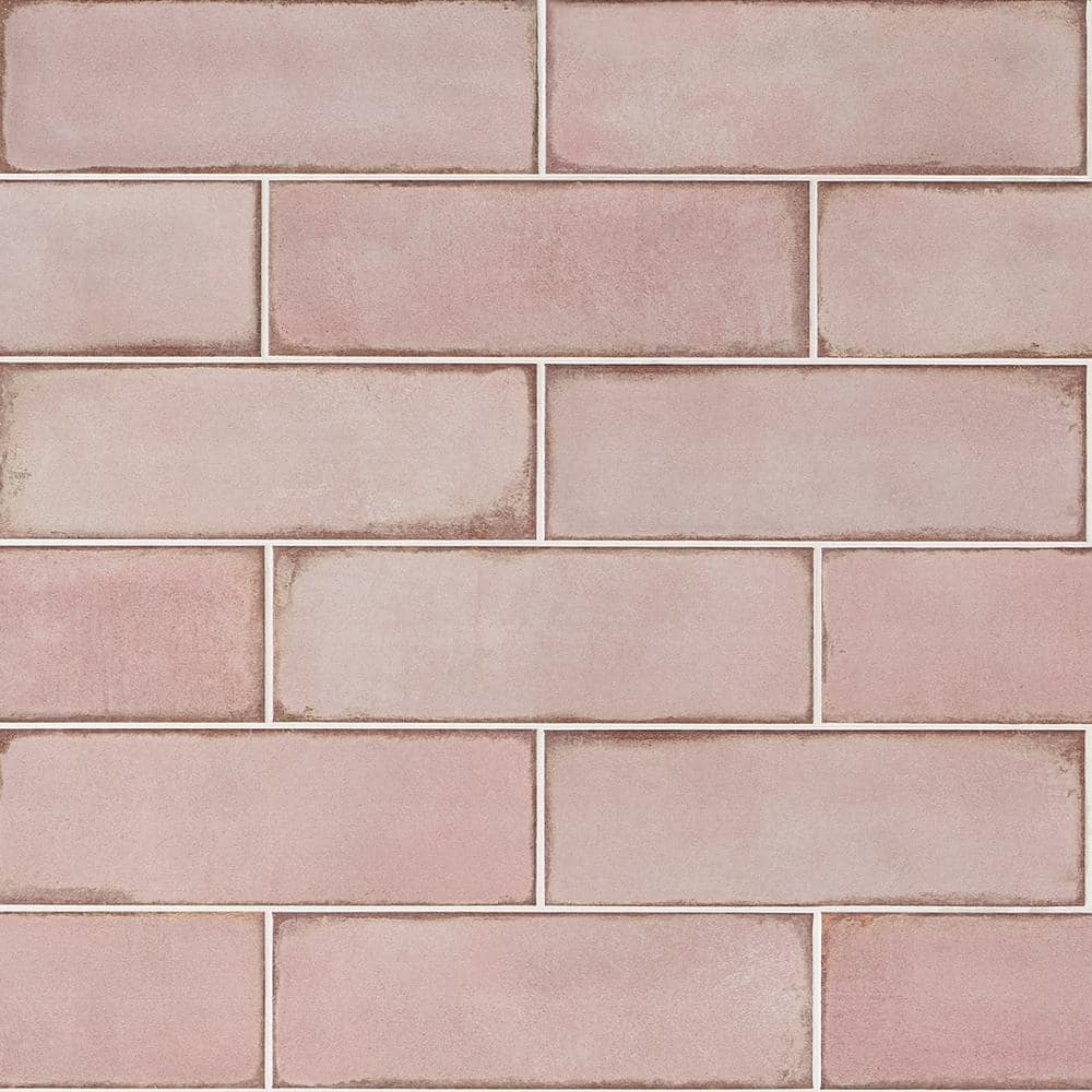 Coronado Polished Pink Ceramic 4x12 Subway Tile
