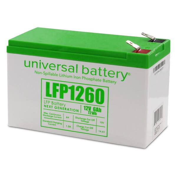 12V 6Ah Lithium Iron Phosphate (LiFePO4 – LFP) Battery Pack