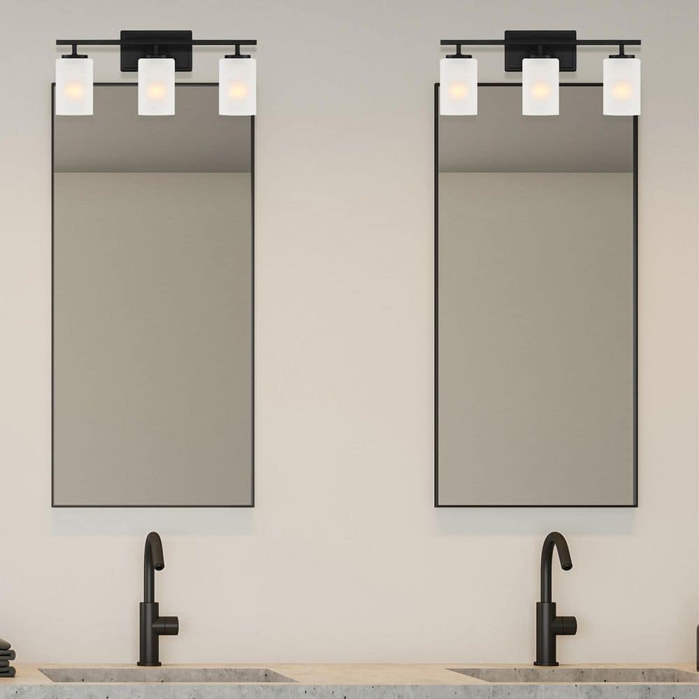 Matte Black 21" Modern Bathroom Vanity Light