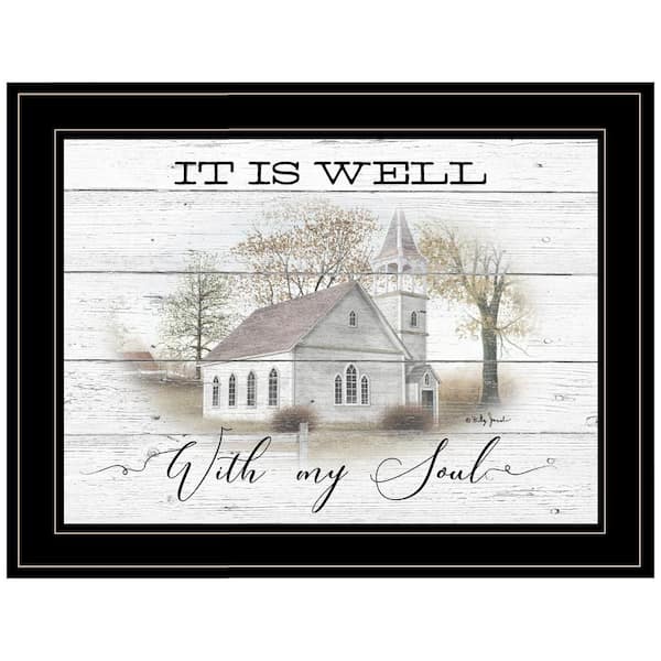 HomeRoots Charlie It Is Well 1-Piece Framed Wall Art 15 in. x 19 in.