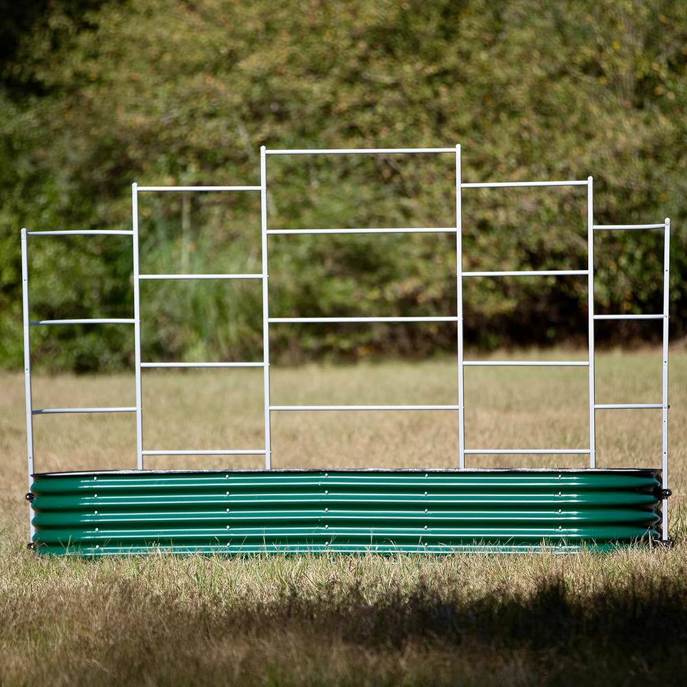 Gray Powder-Coated Metal Modular Garden Wall Trellis