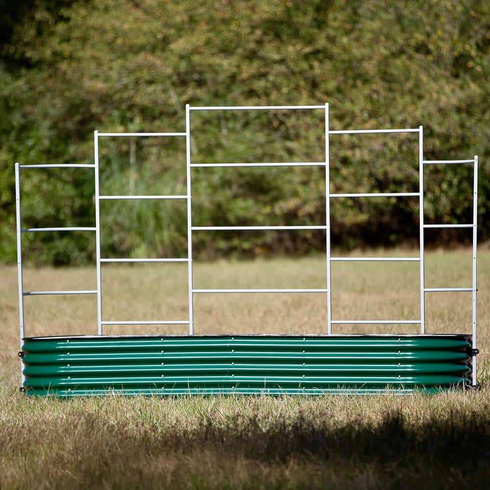 Gray Metal Modular Garden Wall Trellis System