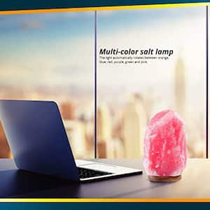 5.5 in. 4 lbs. to 6 lbs. Natural Hand Carved Crystal Rock Himalayan Pink Salt Lamp