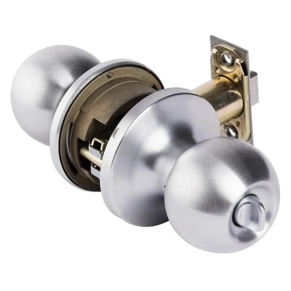 Universal Hardware Universal Hardware Light Duty Commercial Privacy (bed/ bath) Knob, UL 3-Hr Fire ANSI Grade 2, Satin Chrome Finish UH40057 - The  Home Depot