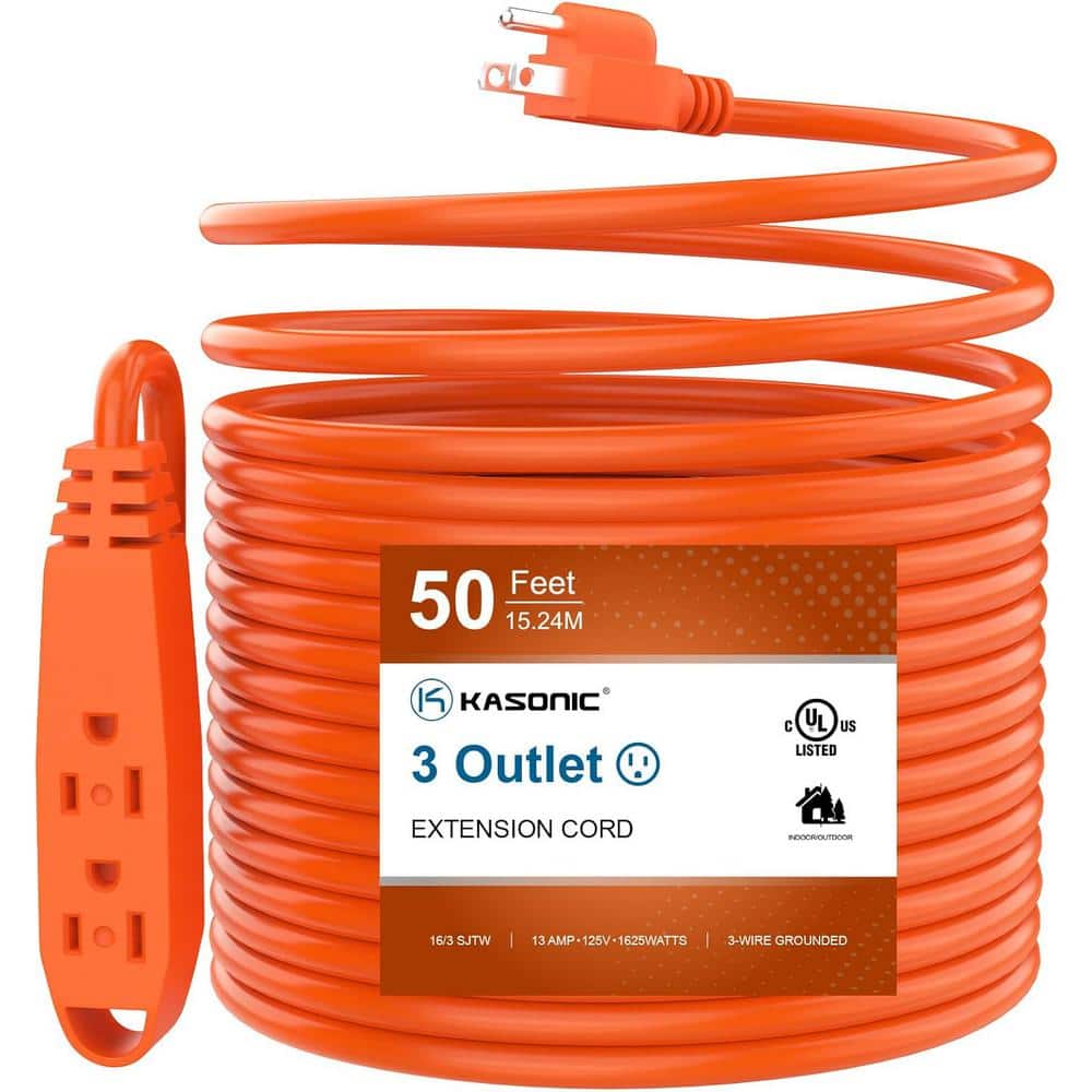50 ft. 16/3 Heavy Duty Indoor/Outdoor Extension Cord SJTW UL Listed, Orange (1-Pack) price history on PriceWatchPro