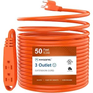 50 ft. 16/3 Heavy Duty Indoor/Outdoor Extension Cord SJTW UL Listed, Orange (1-Pack)