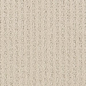8 in. x 8 in. Texture Carpet Sample - Game Face -Color Bone