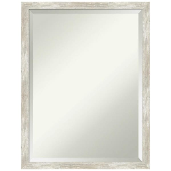 Amanti Art Crackled Metallic Narrow 20 in. H x 26 in. W Framed Wall Mirror