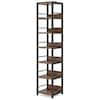 TRIBESIGNS WAY TO ORIGIN Frailey 75 In Rustic Brown 6 Shelf Tall Narrow Bookcase Bookshelf