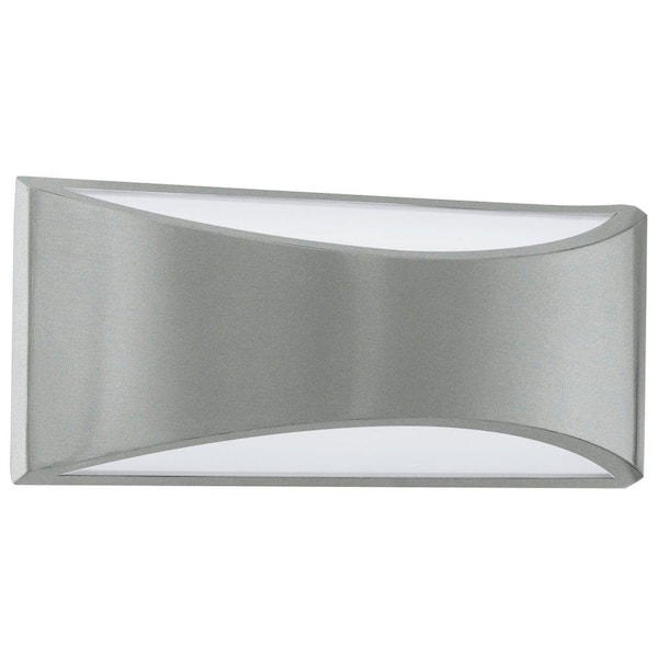 EGLO Volpino 2-Light Brushed Nickel Integrated LED Wall Light